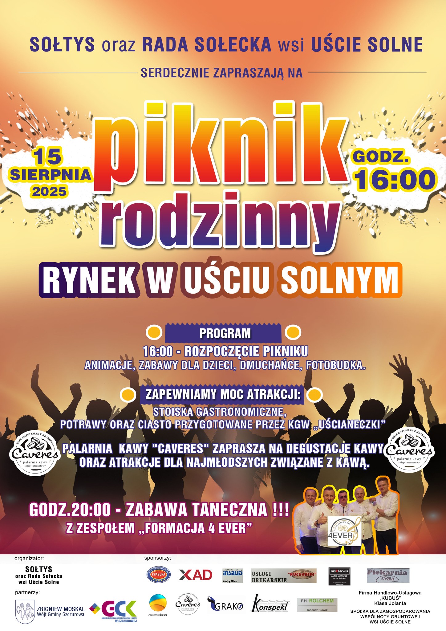 Piknik Rodzinny w Uściu Solnym - plakat
