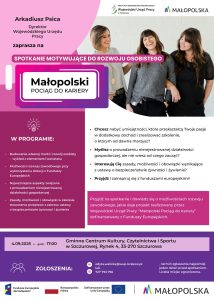 plakat małopolski pociąg do kariery
