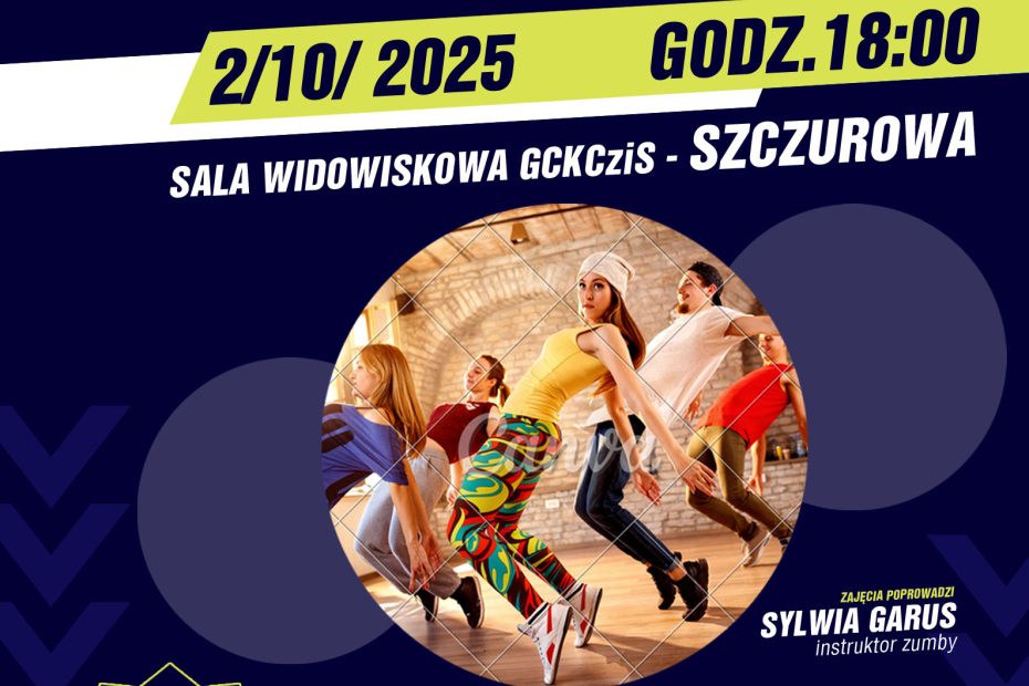 plakat promujący zajęcia zumby