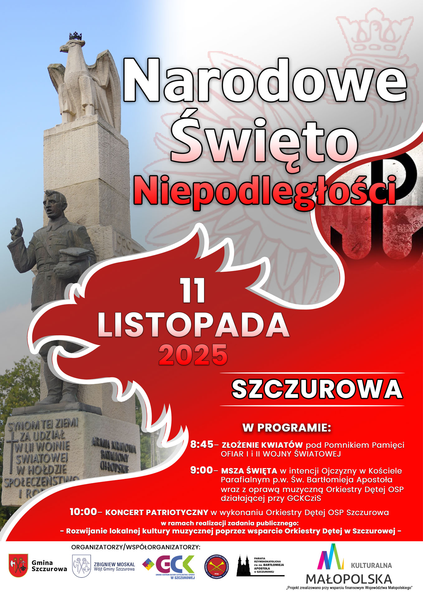 plakat promujący wydarzenie Święto Niepodległości 2025