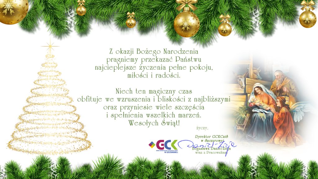 kartka świąteczna z życzeniami świątecznymi