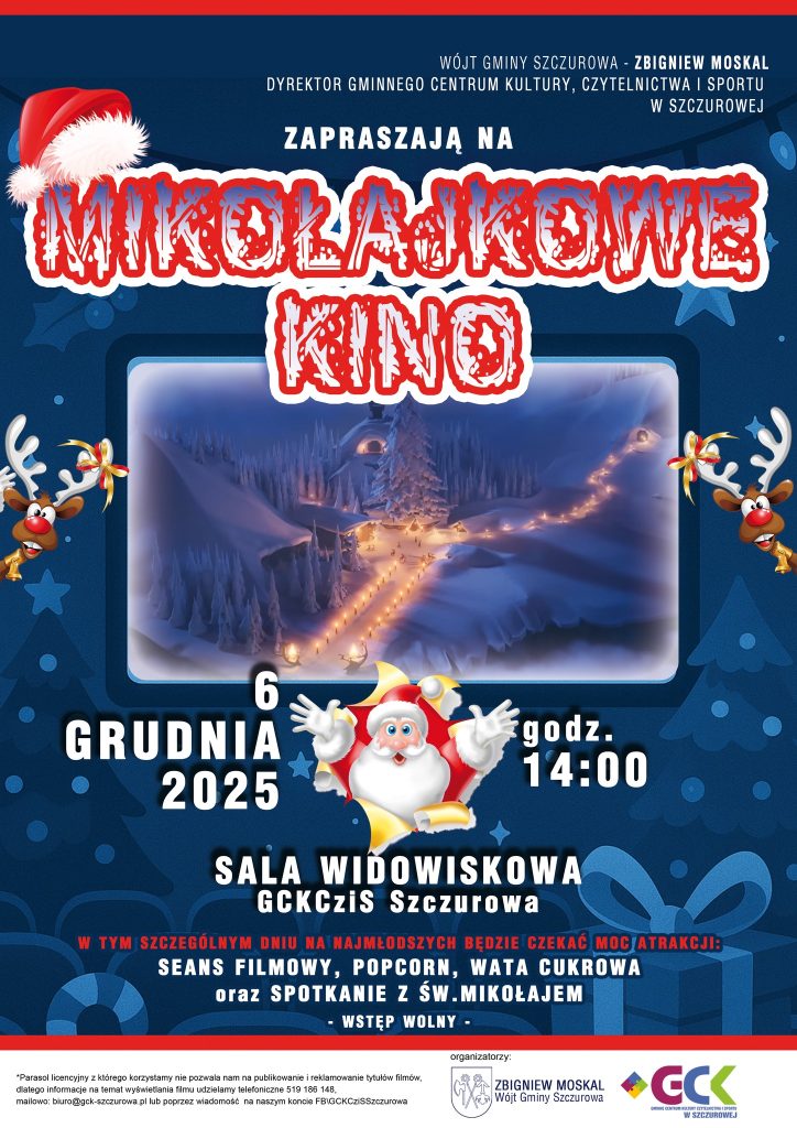 plakat mikołajkowe kino