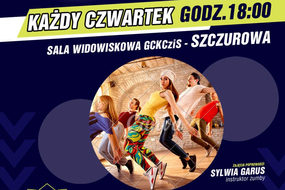 Plakat zapraszający na zajęcia z zumby