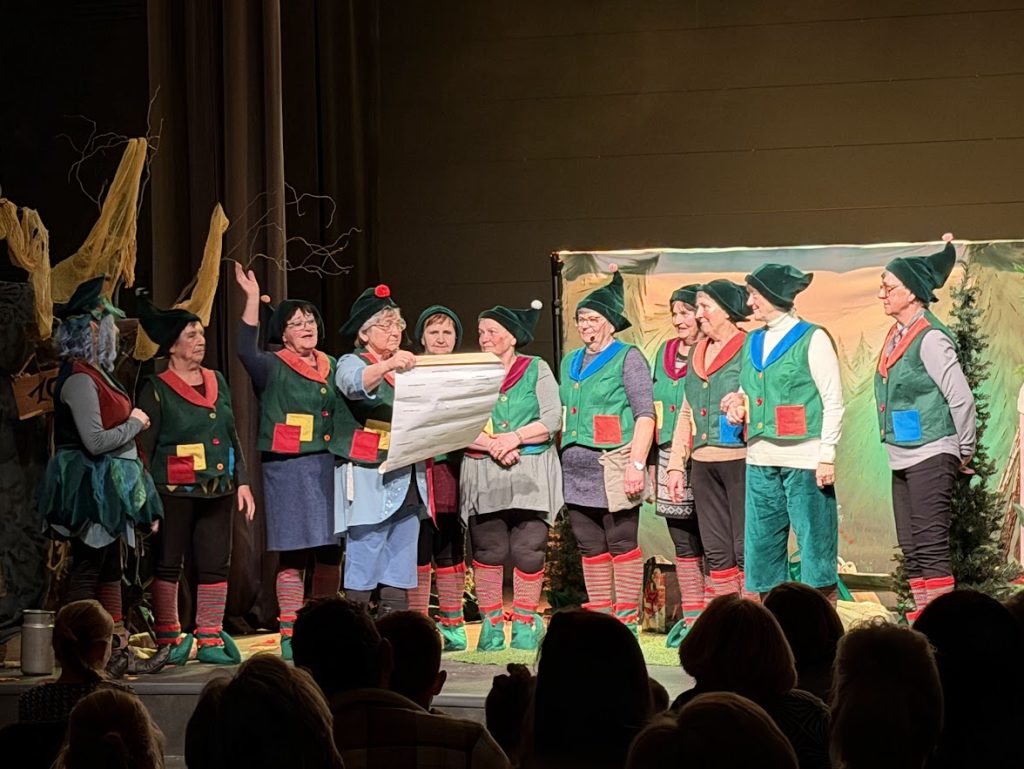 zdjęcie przedstawia spektakl "Mikołaj w wiosce Elfów"