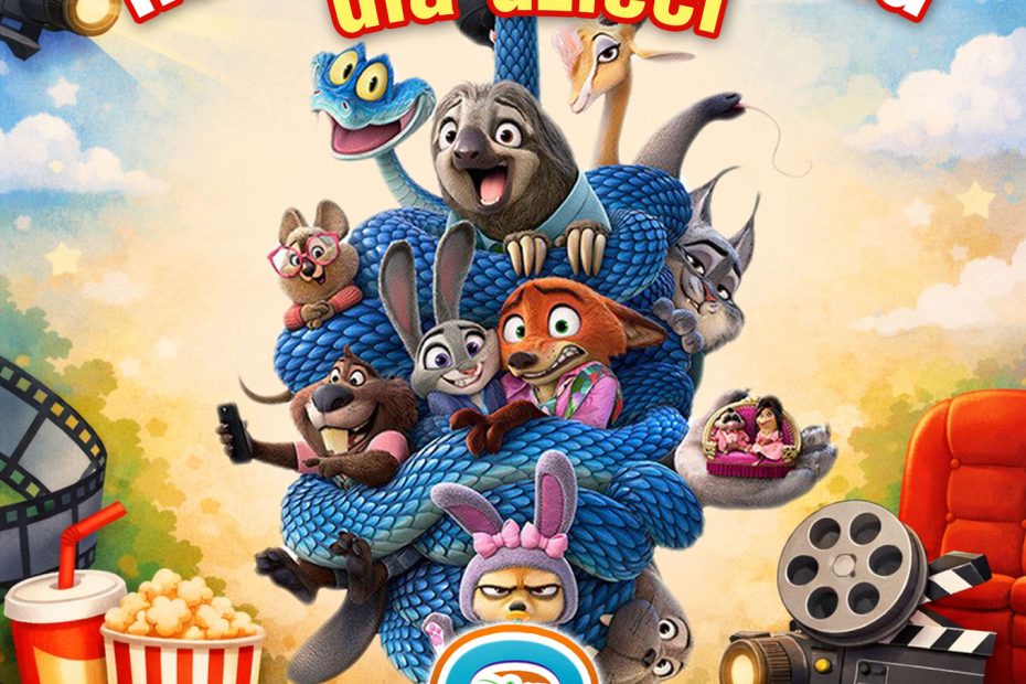 plakat przedstawia zaproszenie na film dla dzieci "Zwierzogród 2" 24 kwietnia 2026, godz.18:00, sala GCKCziS Szczurowa